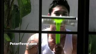 Window washing makes my cock hard Window washing makes my cock hard