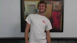 Joshua Ballman strokes his cock in the Jake Cruise casting couch