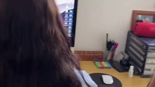 MILF Caryn Beaumont is a submissive secretary to her lesbian friend