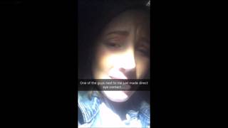 Horny slut fingers herself on a plane