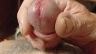 Mature jerk off cums in close up to be seen later Mature jerk off cums in close up to be seen later