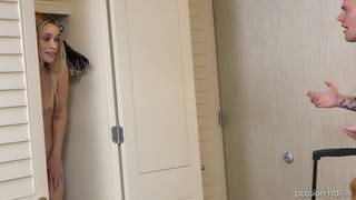 Khloe Kingsley sucks Joshua's thick cock to keep him quiet Khloe Kingsley sucks Joshua's thick cock to keep him quiet