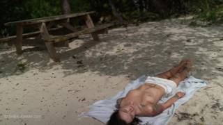 Masturbation , Brunette , Exhibitionist, Spying, Outdoor, Beach Porn, Erotic