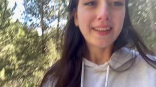 The charm of this brunette while sucking is exciting!
