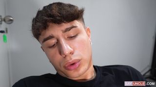 Boyfriend is too tired so he sucks the neighbor's asshole