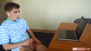 Teen gets his tight asshole sucked by his stepdad!