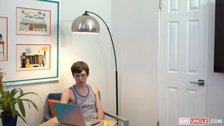 Twink and DILF stepdad give each other a hot blowjob