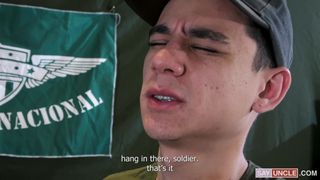 Military sergeant makes this teen give him a handjob