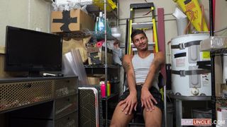 This latino twink sucks the guard's cock for some freedom