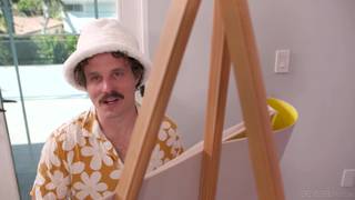 Before Robby does a painting of her, Chloe Surreal sucks his fat cock Before Robby does a painting of her, Chloe Surreal sucks his fat cock