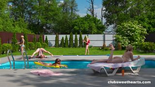 Rebecca Nikson and Nicole Murkovski lesbian orgy party