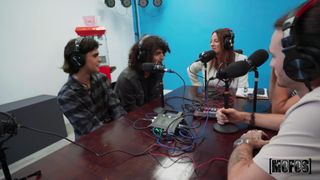 After the radio interview, she feels like masturbating there