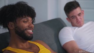 Tony Genius and Trevor Brooks jerking their cocks next to each other