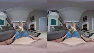 Domino Presley is happy being penetrated by a man in VR porn Domino Presley is happy being penetrated by a man in VR porn