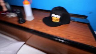 Black Trans gives an oily massage then sucks this man's white cock