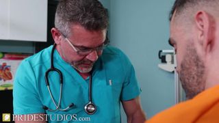 Doctor Scott Hardy preys on his hot patient Cole Ryan