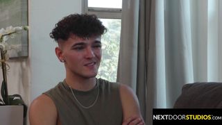 This twink brunette gets fucked by her sister's boyfriend