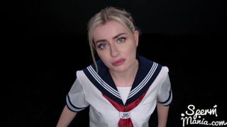 Emily Belle is a true sperm maniac and swallows everything!
