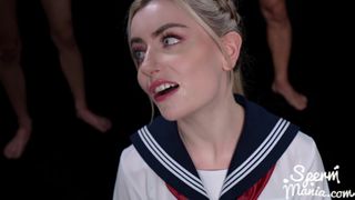 Emily Belle is a true sperm maniac and swallows everything!