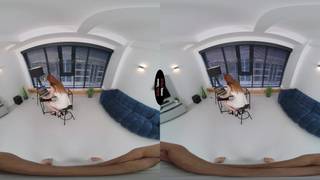 Redhead gives a very good blowjob in POV in virtual reality Redhead gives a very good blowjob in POV in virtual reality