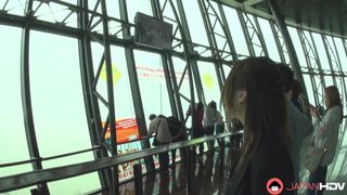The height excites Mio Yuasa and makes her want to be fucked