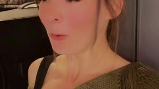 Elia is the French girl who puts a toy in before sucking the cock