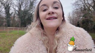 Louise is a French Blonde Sucking Cock in the outdoors