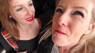 Several fellatio scenes in threesomes with sultry and insatiable women