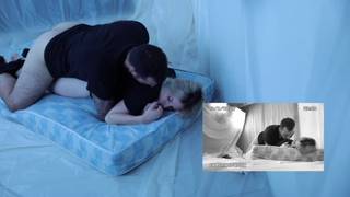 Several fucks with the same busty and slutty blonde in homemade videos