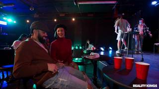 Evelin Stone sneakily sucks James Angel's black cock in a poetry slam Evelin Stone sneakily sucks James Angel's black cock in a poetry slam