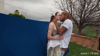 Perfect trad wife Hazel Moore gets her pussy fucked by Derek Savage