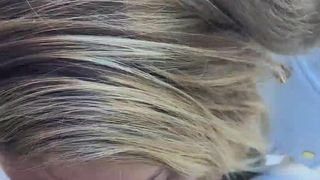 She gives a blowjob under the snow, it can melt everything