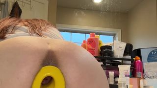 What an interesting toy that Lulu Blair sticks in to get herself excited