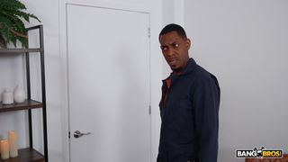 Valerica Steele deepthroats two big and black monster cocks