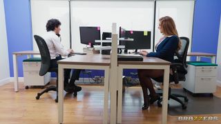 Slutty Annie King gets her pussy pounded hard in the office bathroom