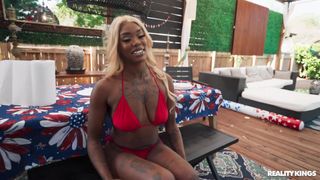 Blonde, Blowjob, Interracial, XXX Scenario, Natural Big Tits, Black Booty 