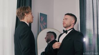 Best man Leo Louis helps Marcus McNeill by jerking him off pre-wedding