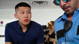 Ricky Lee and police officer Nico Coopa fucking hard in the store