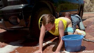 Zac Steele and Ryan Landers having anal bareback after the car wash