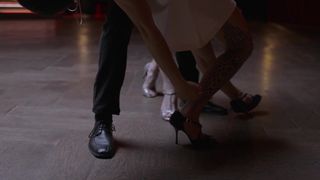 Louise Swell Gets ravaged in a threesome after the erotic tango