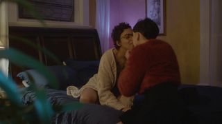 Lesbians in an erotic fuck and an intimate atmosphere