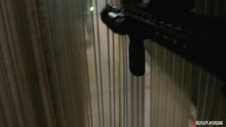 GI Joey rescues Tia Maria and she rewards him by sucking his big cock