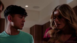 Young, Blonde, MILF, Masturbation , Blowjob, Mature and Young Guy, XXX Scenario, Threesome , Step-family