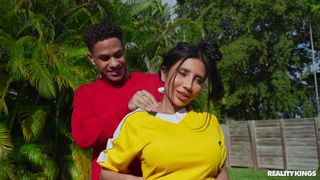 Ally Berry soccer practice leads to Mike Ox oiling her tits and ass