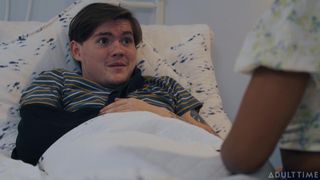 August Skye helps her stepson Tyler Cruise jerk off the right way!