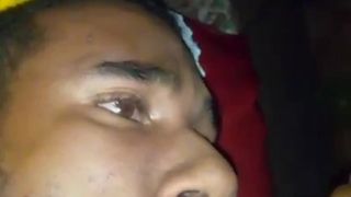 Sucking the friend's cock and leaving him all excited