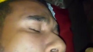 Sucking the friend's cock and leaving him all excited