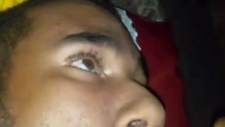 Sucking the friend's cock and leaving him all excited