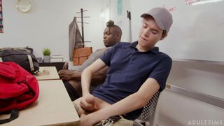 Harrison Feels and Yuna Yule jerk off together at detention