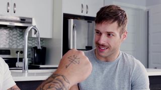Ryan Bones teaches Arno Antino to speak english with cock sucking